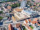 Luftansicht Stadthaus Stadtplatz Bruchkoebel 2024