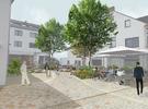 Visualisierung – Neugestaltung des Brigitte-Escherhausen-Platzes © grabner huber lipp landschaftsarchitekten und stadtplaner partnerschaft mbb