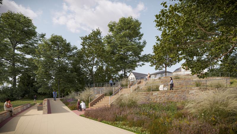 Visualisierung – Umgestaltung des Stadtparkeingangs Lindenstraße