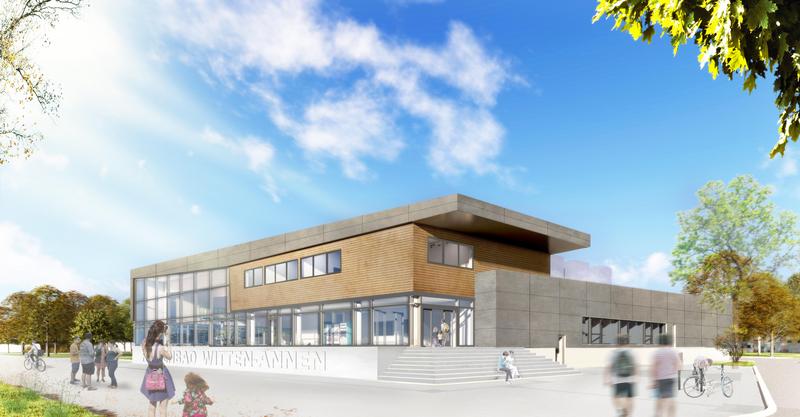 Perspektive Ersatzneubau Hallenbad Annen (Krieger Architekten)