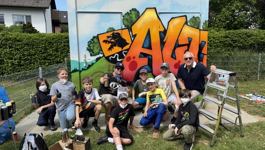 Altdorf (BB): Graffiti-Workshop auf dem Spielplatz Seewiesen